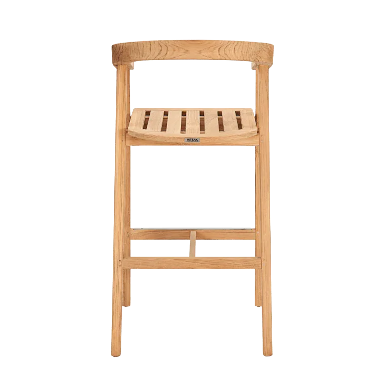 La Costa Teak Patio Barrel Back Bar Armchair