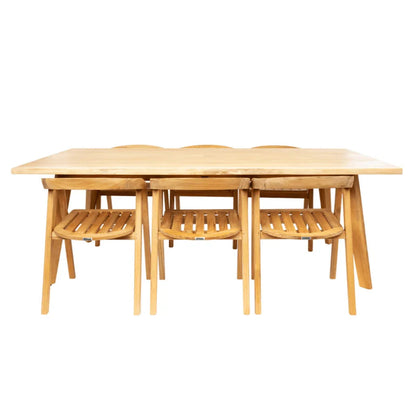 La Costa Teak Patio Rectangular Dining Set 7PC
