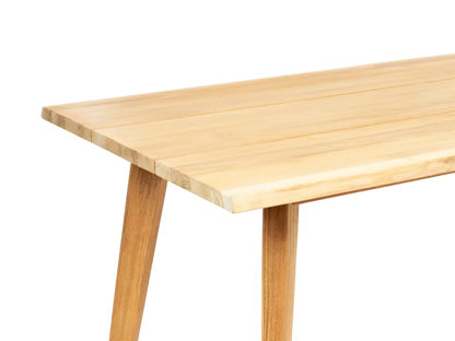 La Costa Teak Patio Wide-Plank Outdoor Dining Table