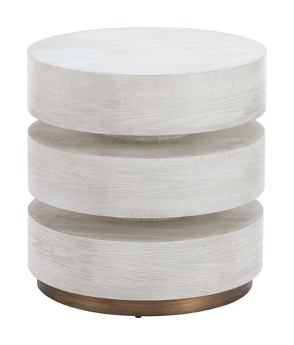 Laha Wooden White Side Table