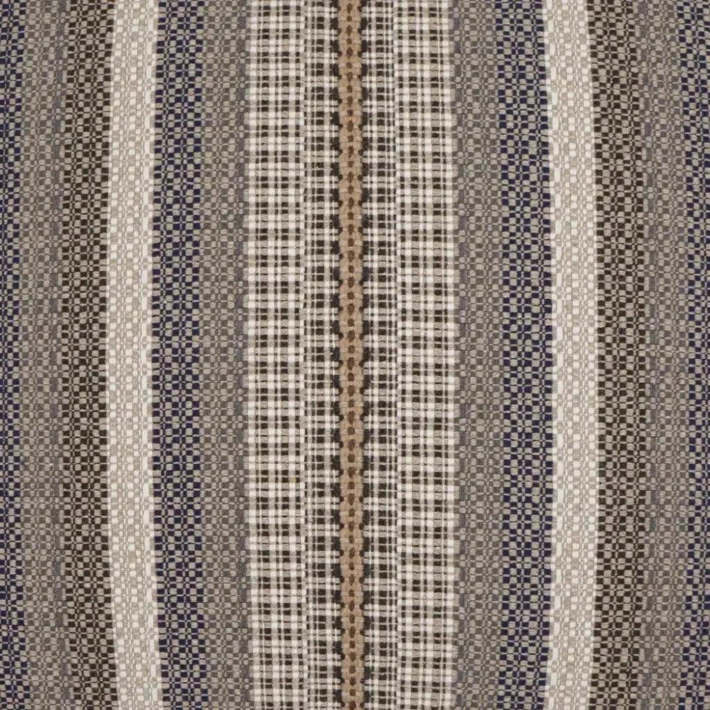 Lalam Stripes Blue Tan Taupe Large Throw Pillow Insert