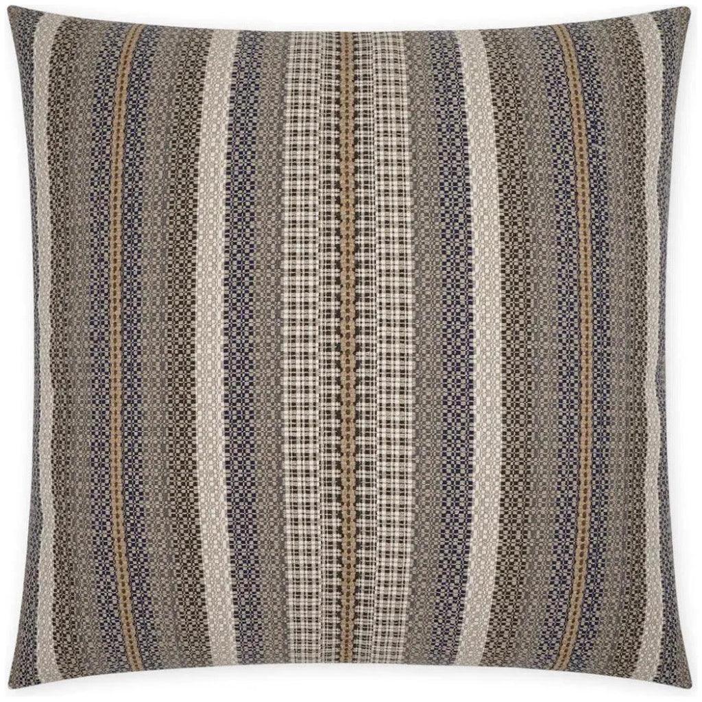 Lalam Stripes Blue Tan Taupe Large Throw Pillow Insert