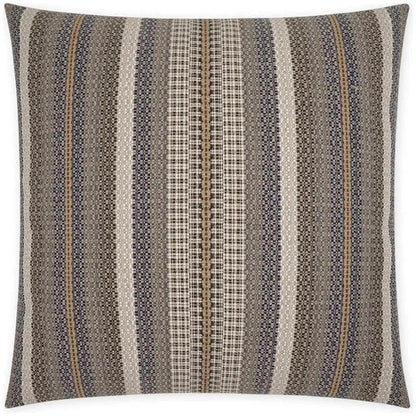Lalam Stripes Blue Tan Taupe Large Throw Pillow Insert