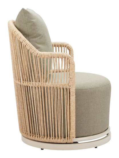Lanai Olefin Fabric Swivel Outdoor Accent Chair