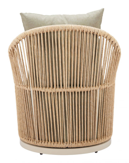 Lanai Olefin Fabric Swivel Outdoor Accent Chair