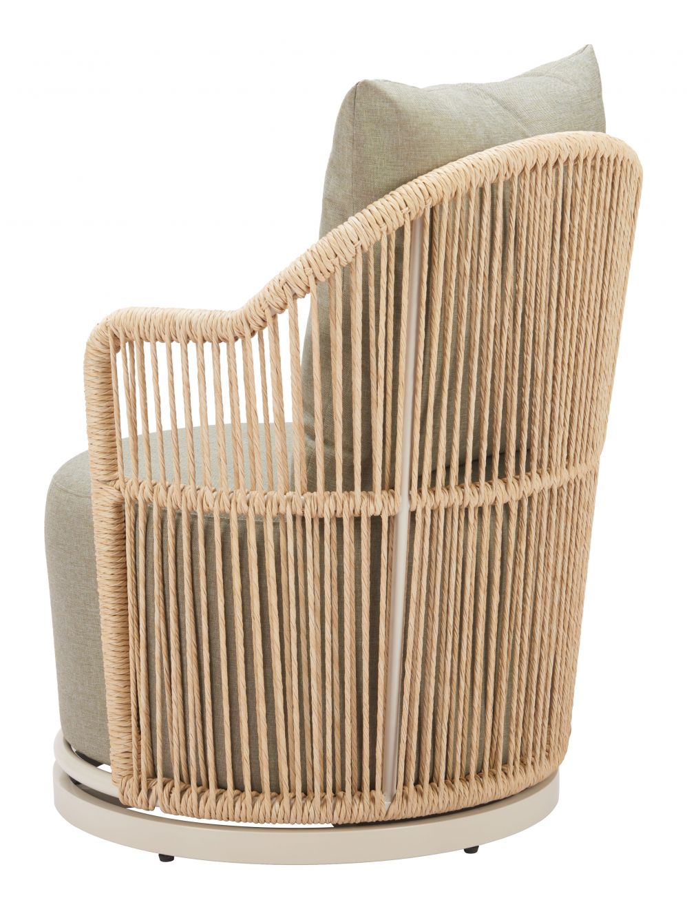 Lanai Olefin Fabric Swivel Outdoor Accent Chair