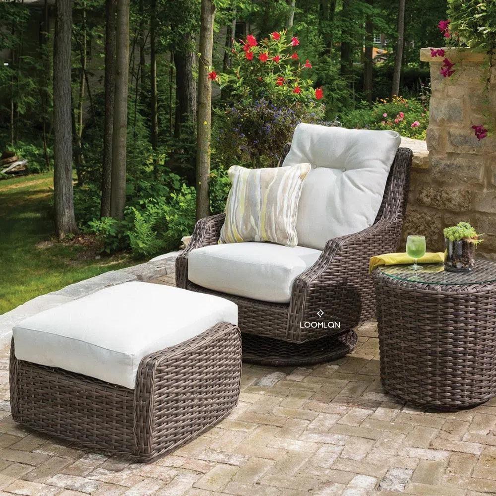 Largo Ottoman All Weather Wicker Furniture Made USA