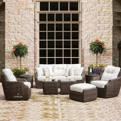 Largo Ottoman All Weather Wicker Furniture Made USA