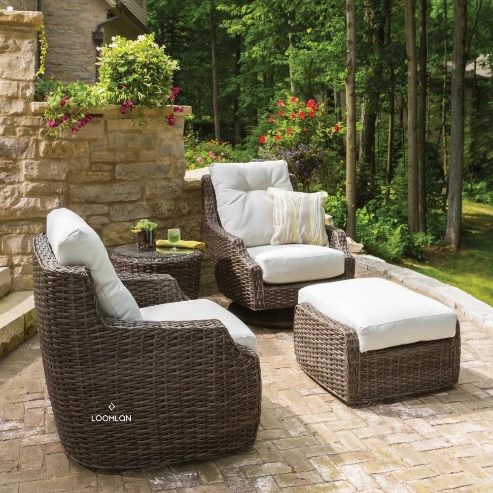 Largo Ottoman All Weather Wicker Furniture Made USA