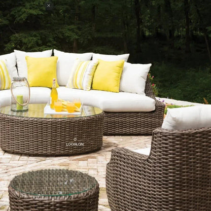 Largo Round End Table All Weather Wicker Furniture