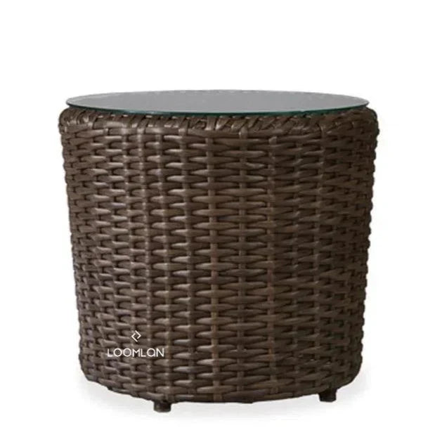 Largo Round End Table All Weather Wicker Furniture