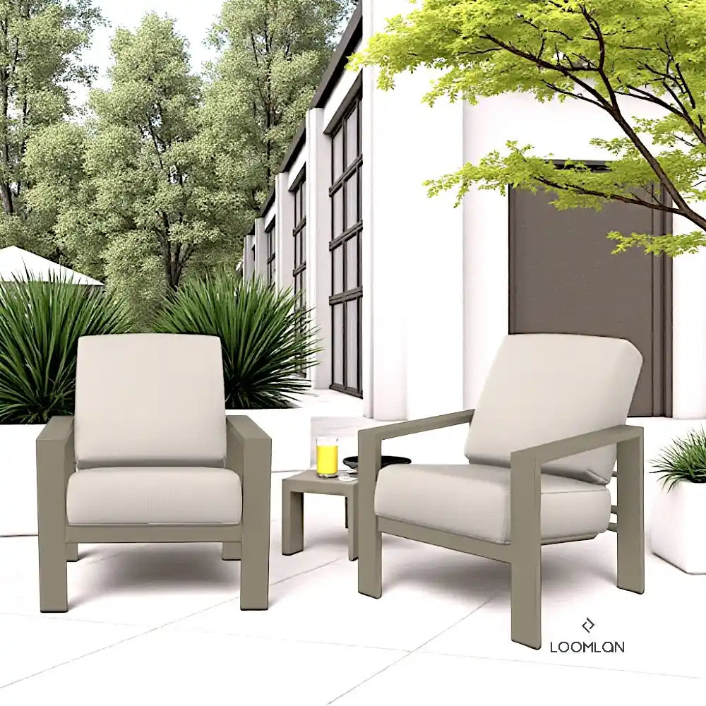 Larssen Deep Seat Cushion Outdoor Arm Chair
