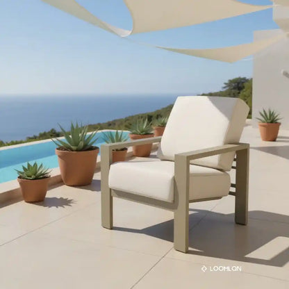Larssen Deep Seat Cushion Outdoor Arm Chair