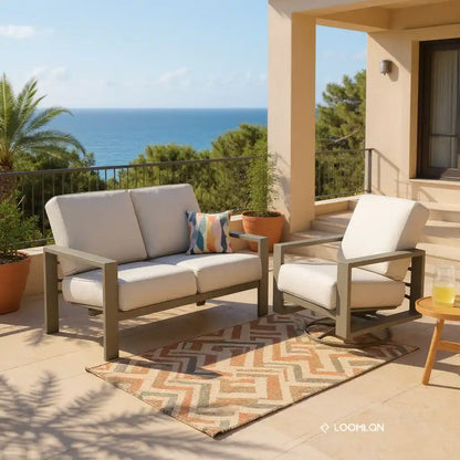 Larssen Deep Seat Two-Seat Outdoor Loveseat