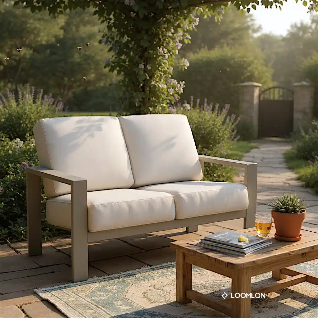 Larssen Deep Seat Two-Seat Outdoor Loveseat