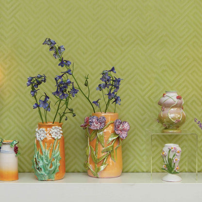 Lavender Flowers Design Mango Ceramic Vase