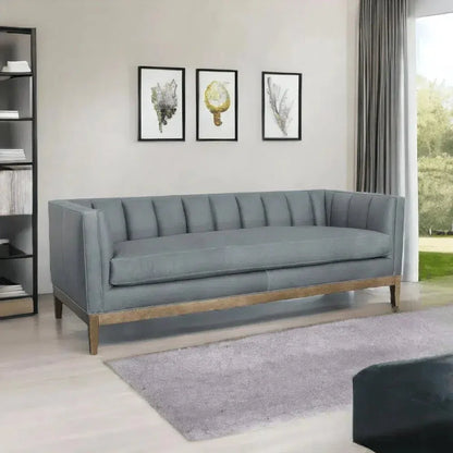 Leather Chesterfield Sofa Single Cushion Seat