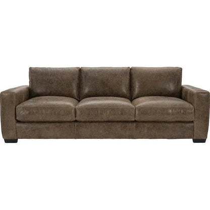 Leather Sofa Brown Alabama BenchMade the USA