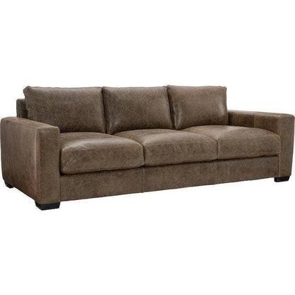 Leather Sofa Brown Alabama BenchMade the USA