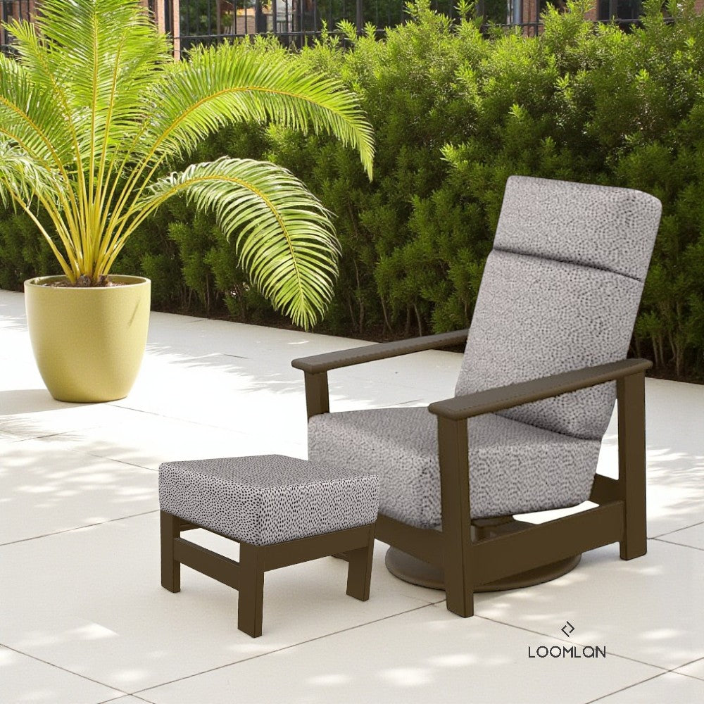 Leeward Deep Seat Cushion Outdoor Ottoman With 2 Outdoor Ottoman Clips