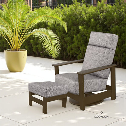 Leeward Deep Seat Cushion Outdoor Ottoman With 2 Outdoor Ottoman Clips