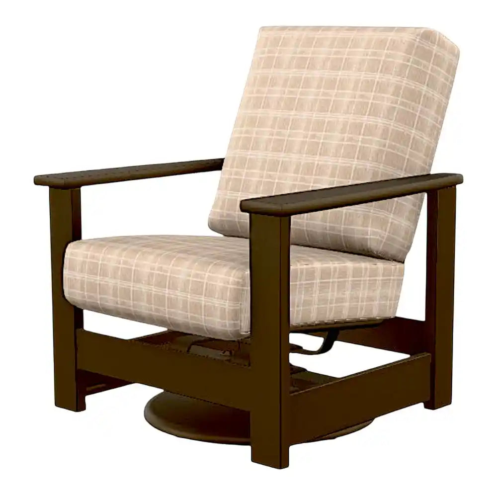 Leeward Deep Seat Swivel Hidden Motion Outdoor Arm Chair