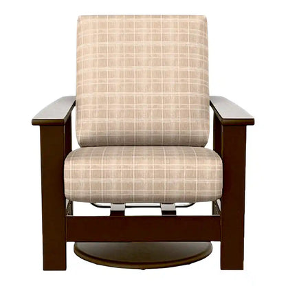 Leeward Deep Seat Swivel Hidden Motion Outdoor Arm Chair