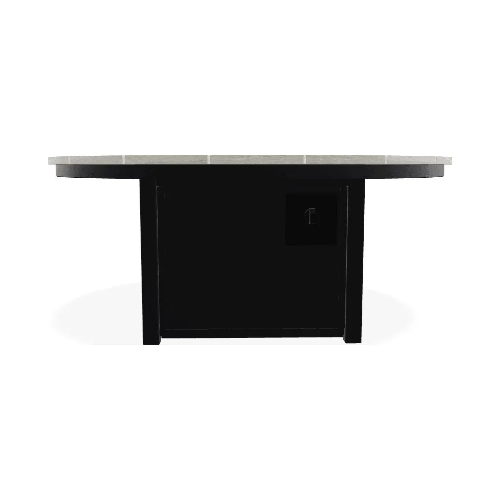 54" Round Polymer Chat Height Outdoor Fire Table