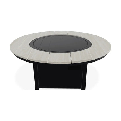 54" Round Polymer Chat Height Outdoor Fire Table