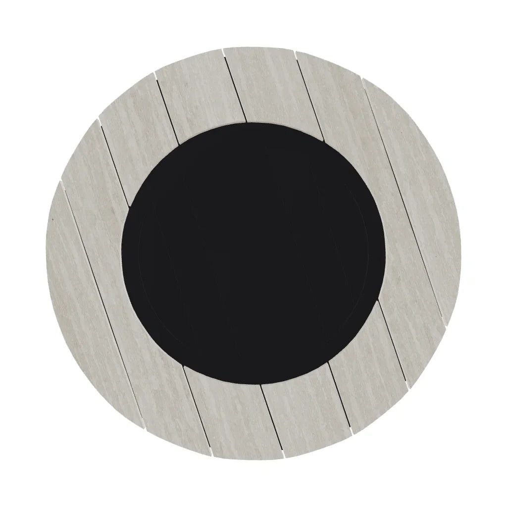54" Round Polymer Chat Height Outdoor Fire Table