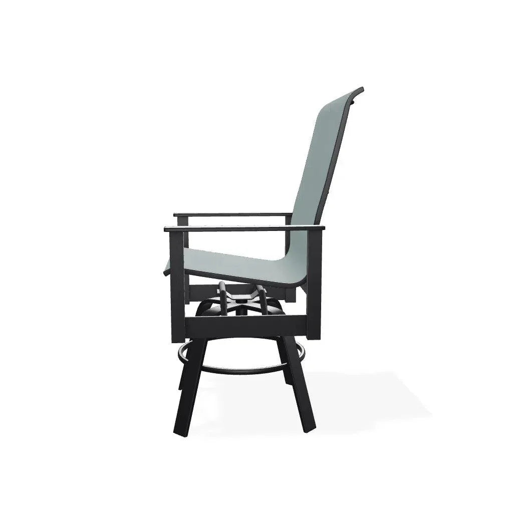 Leeward MGP Sling Balcony Height Swivel Outdoor Arm Chair