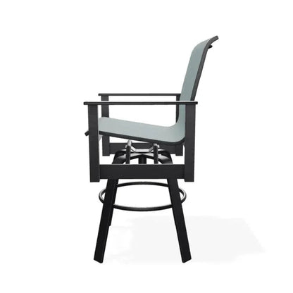 Leeward MGP Sling Bar Height Swivel Outdoor Arm Chair