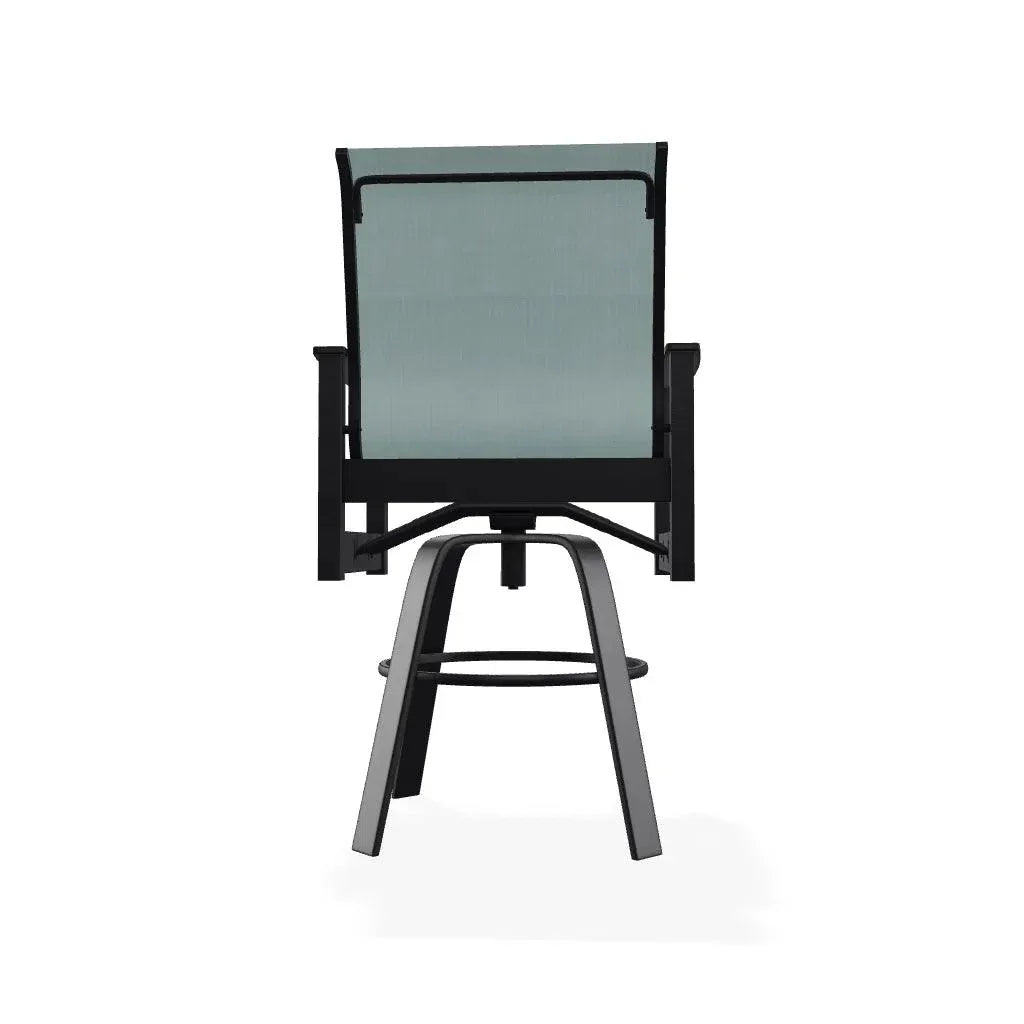Leeward MGP Sling Bar Height Swivel Outdoor Arm Chair