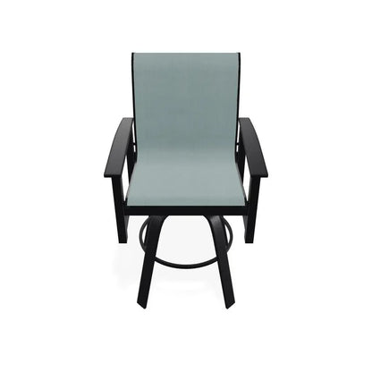 Leeward MGP Sling Bar Height Swivel Outdoor Arm Chair