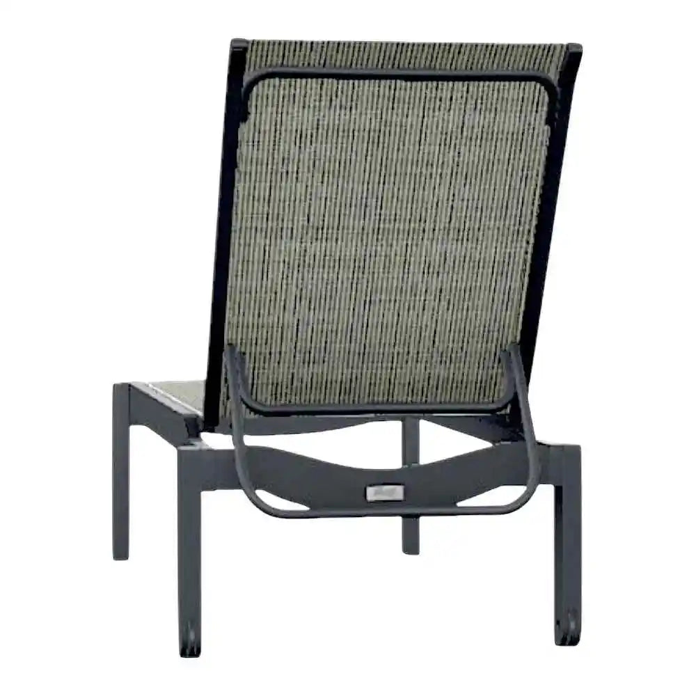 Leeward MGP Sling Stacking Outdoor Chaise with Wheels