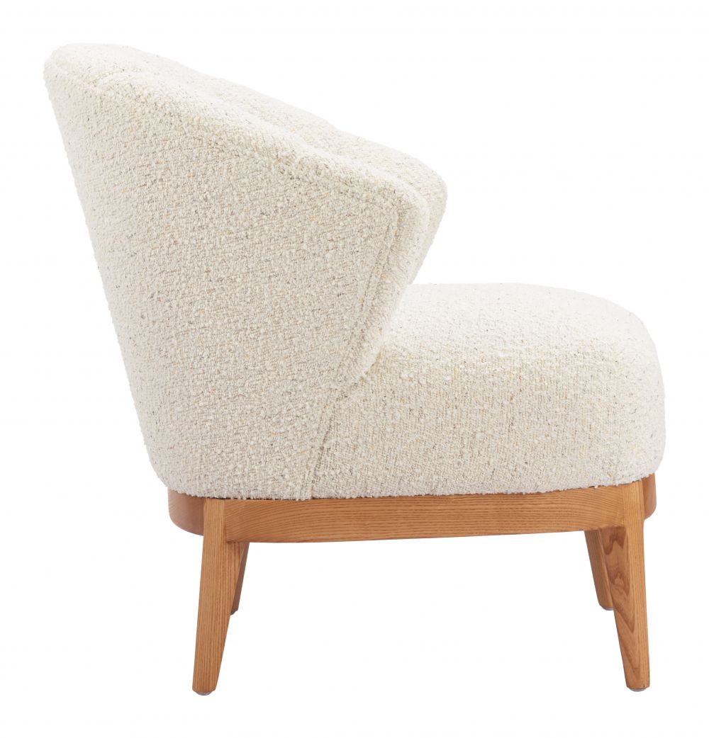 Leque Textured Fabric Accent Chair