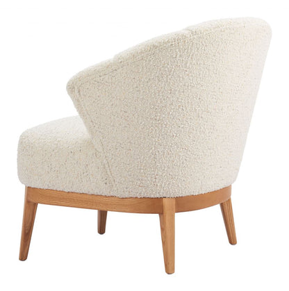 Leque Textured Fabric Accent Chair