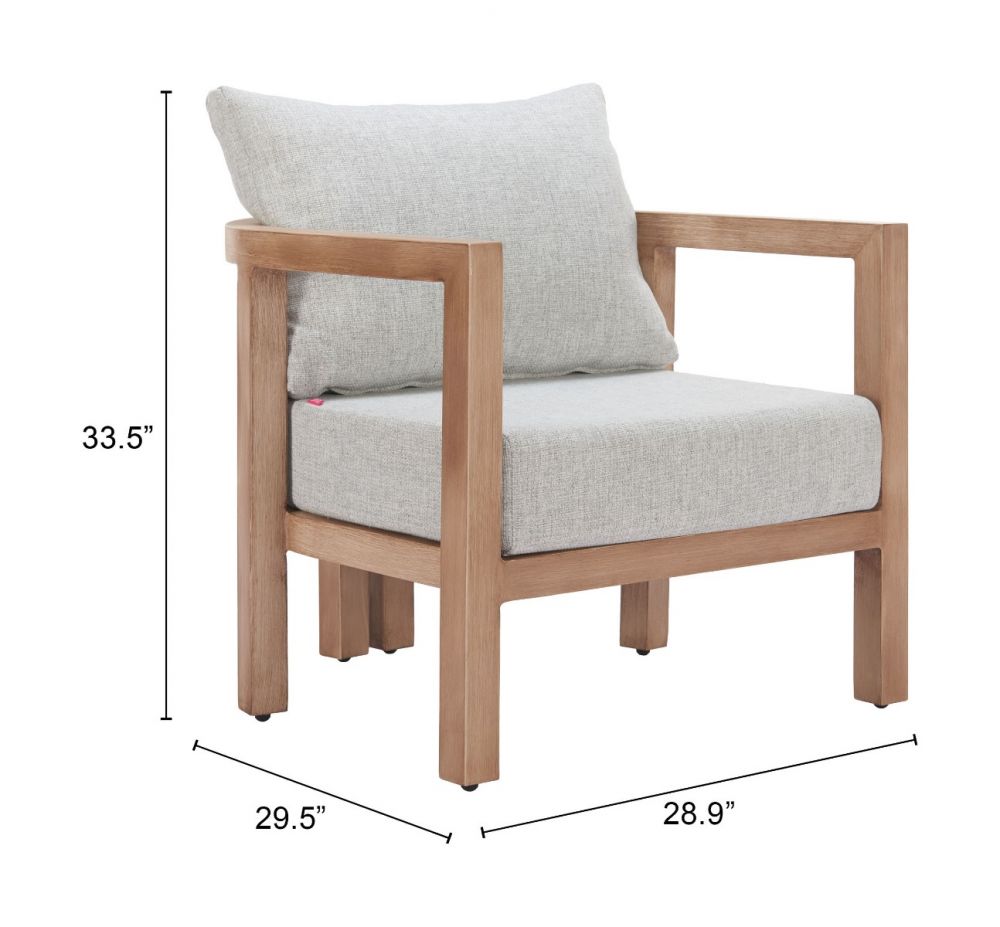 Leto Olefin Fabric Outdoor Armchair