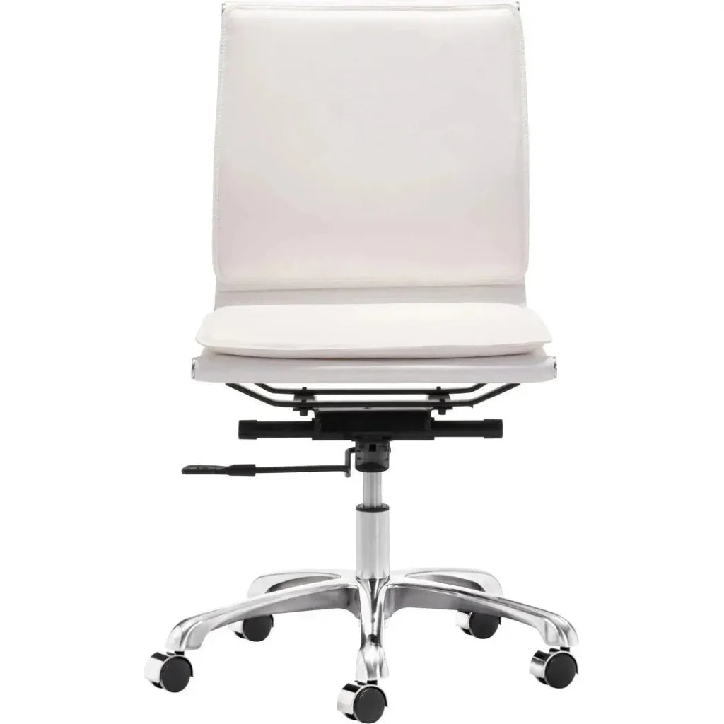 Lider Plus Armless Office Chair White