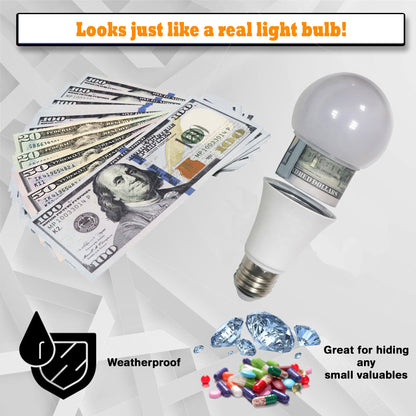 Fake Lightbulb Diversion Safe (2 Pack) - Discreet house hidden safe ideas to hide your money or jewelry in Secret compartments