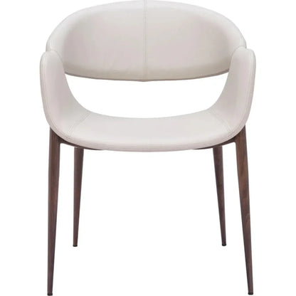Limay Dining Chair (Set of 2) Beige & Walnut
