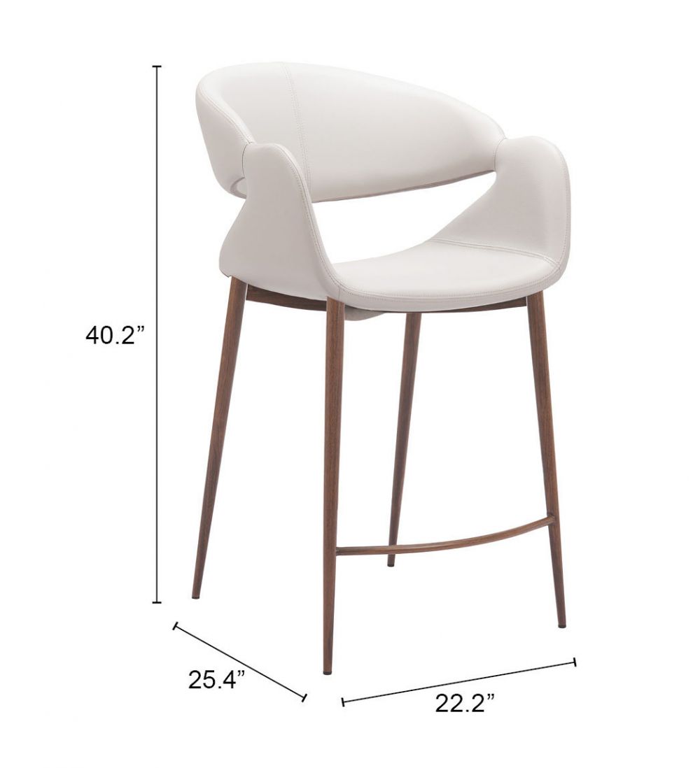 Limay Faux Leather Counter Stool
