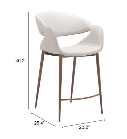 Limay Faux Leather Counter Stool