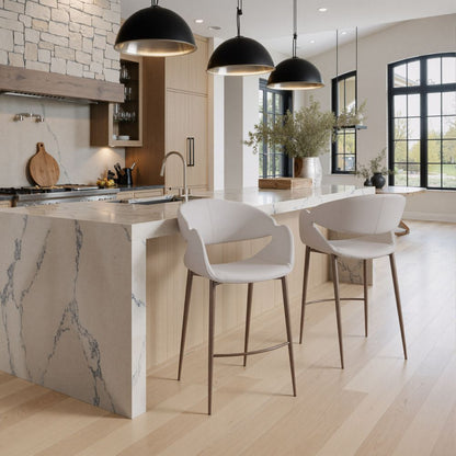 Limay Faux Leather Counter Stool