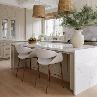 Limay Faux Leather Counter Stool