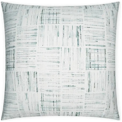 Line Up Aqua Abstract Mist Large Throw Pillow Insert