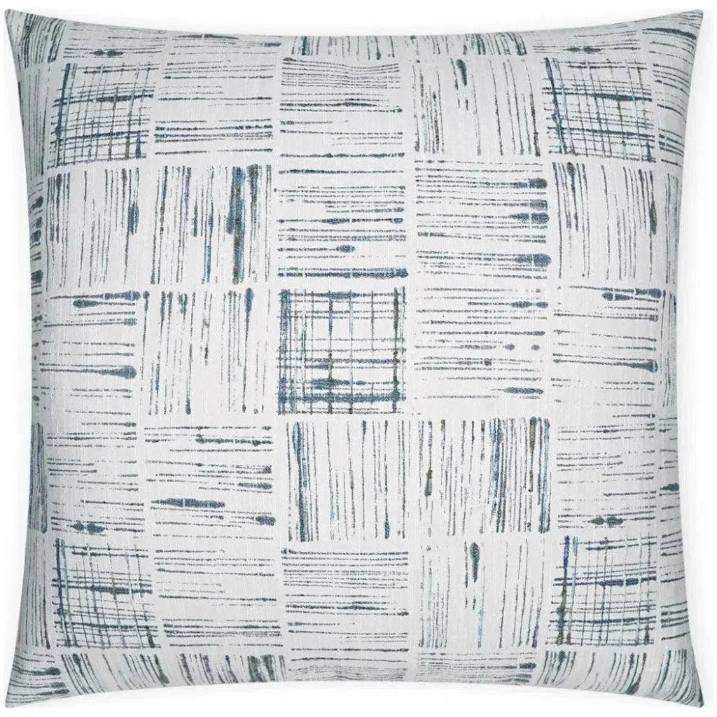 Line Up Blue Abstract Blue Large Throw Pillow Insert