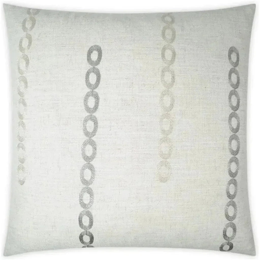 Links Silver White Large Throw Pillow Insert