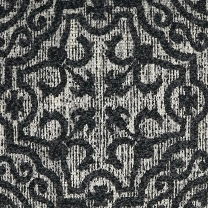 Linz Traditional Black Grey Large Throw Pillow Insert