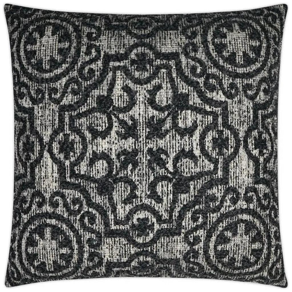 Linz Traditional Black Grey Large Throw Pillow Insert